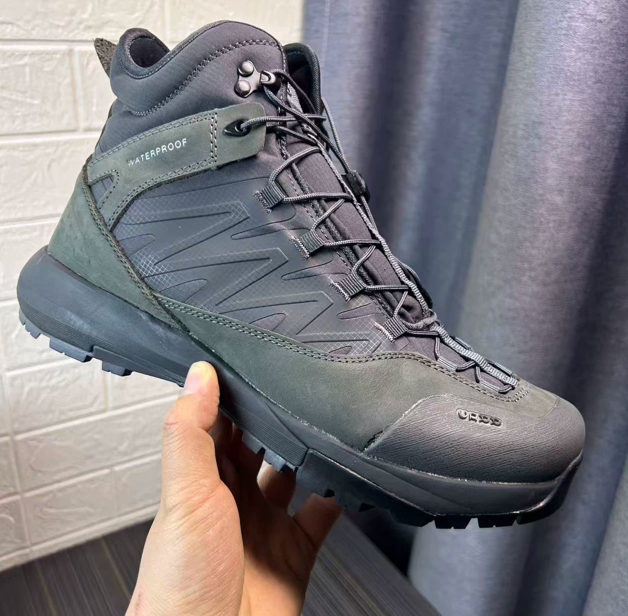 Streetwear Outdoor Brand - Yüksek Bilekli Deri Yürüyüş Ayakkabıları Erkek