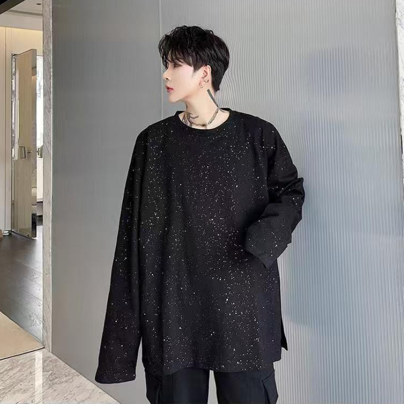 Moda Siyah Bol Erkek Kazak Yük - Streetwear Brand Aesthetic incelemesi ve fiyatı