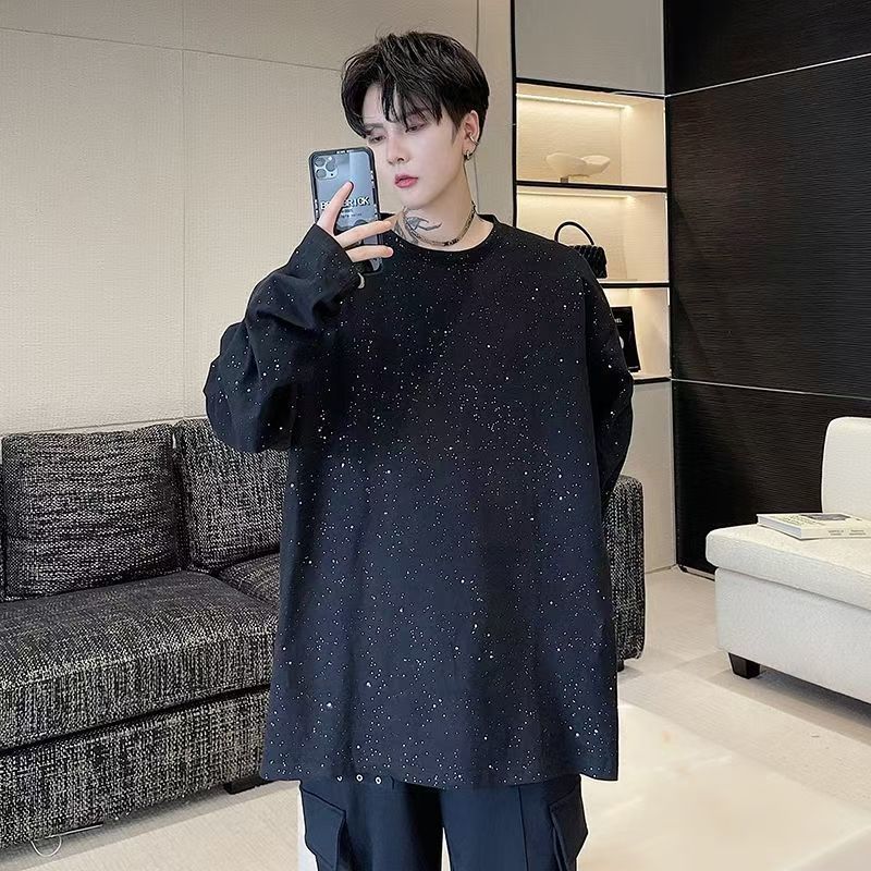 Moda Siyah Bol Erkek Kazak Yük - Streetwear Brand Aesthetic incelemesi ve fiyatı