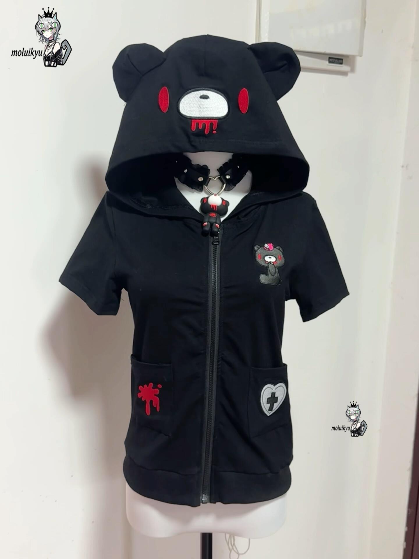 Kawaii Anime Kapüşonlu Kısa Ko - Streetwear Brand Y2K incelemesi ve fiyatı